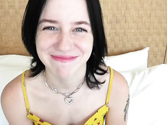 Skinny Teen With Shaved Pussy Turns Into A Slut On A Porn Casting