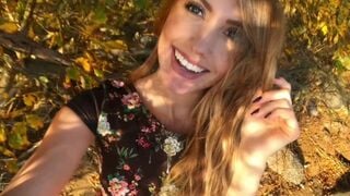 Outdoor Blowjob And Cum In Mouth!   Sweet Teen Doing Blowjob On The Beach.