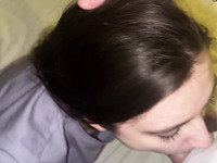 Brunette Amateur Sucks His Big Dick Before Riding It Pov