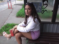 The Chick At The Bus Stop Decided To Pass The Time And Suck A Big Dick